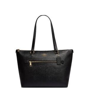 Coach Black Tote with Gold Accents